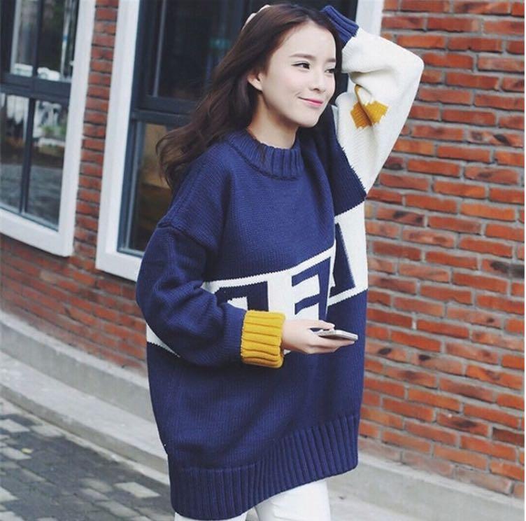 Turtle Neck Fall Autumn Winter Pullover Sweater Korean Style