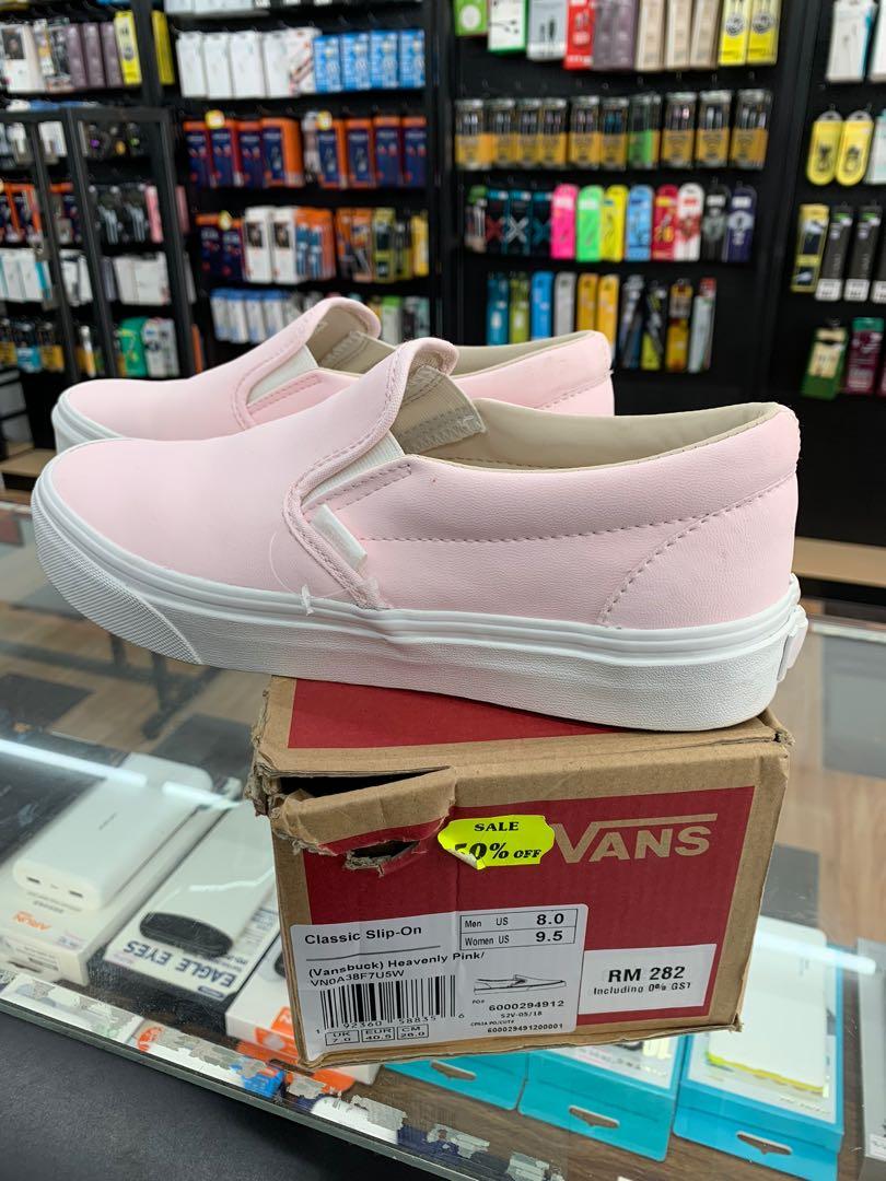 Vans Classic Slip On vansbuck Heavenly Pink Men s Fashion