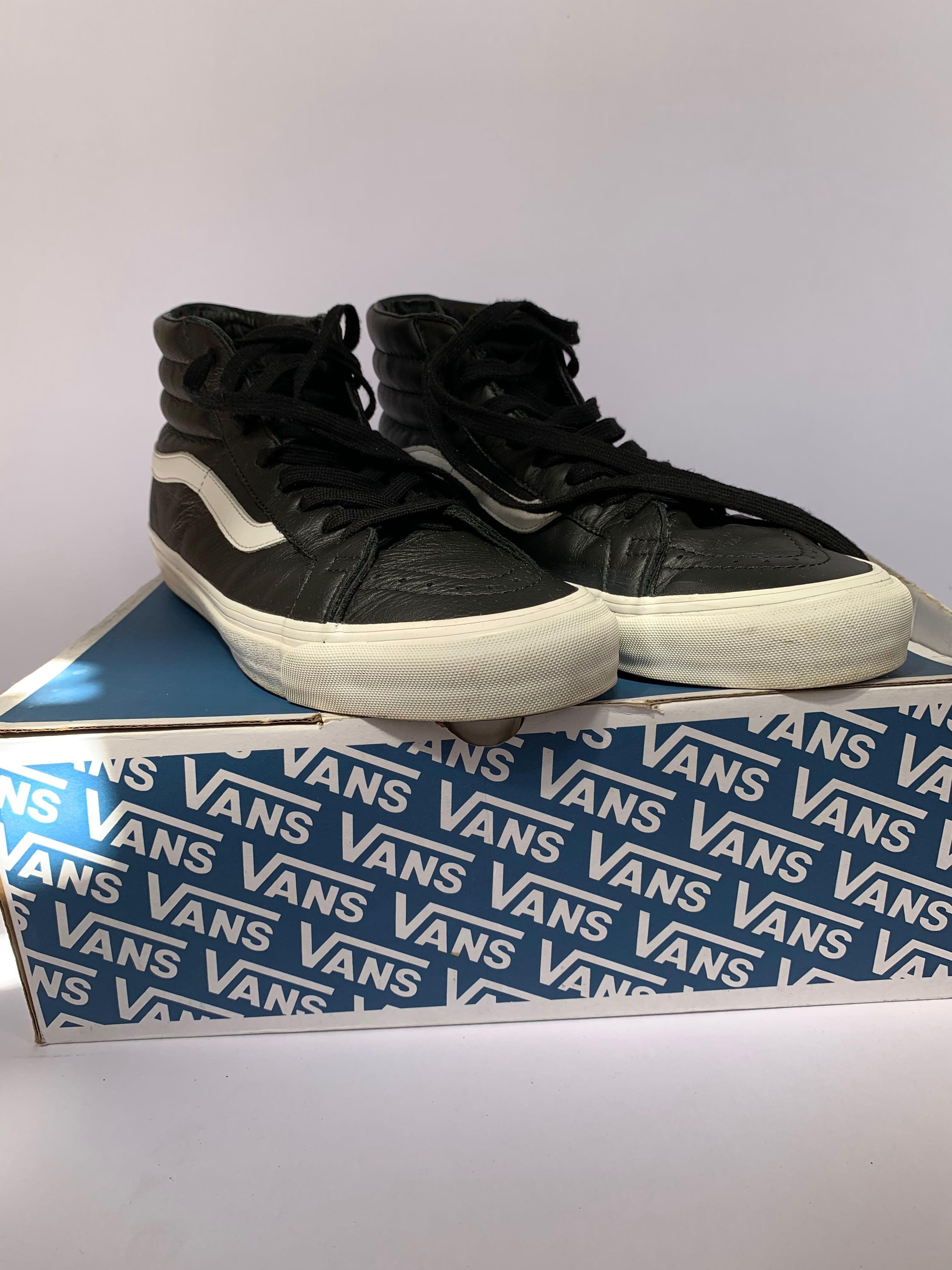 vans sk8 black leather