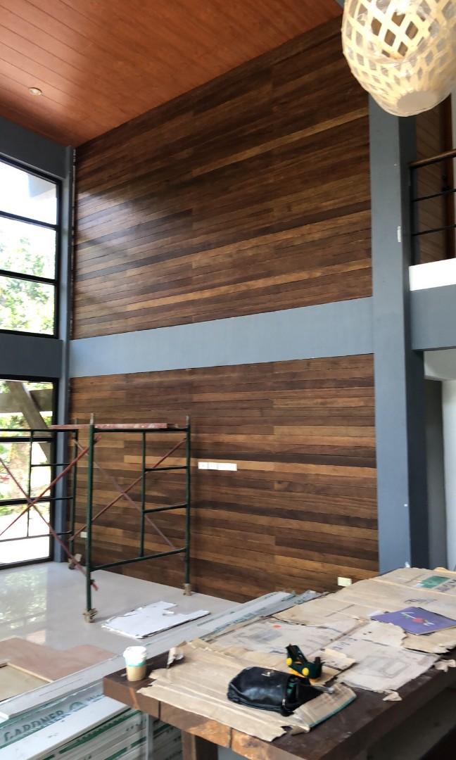 WOOD CLADDING, Backdraf, Wall Acsent, Make your own design. (Category: Home Improvement Tools & Accessories) located in Quezon City. Submitted by safecloud_457a67 (Listing ID 255387043, Image 2). Description: WOOD CLADDING, Backdraf, Wall Acsent, Make your own design, this are Reclaimed wood price 1,300/ sqm Our shop add #23 Bahawan st. , Masambong, SFDM, QC, malapit kami sa Araneta ave & Del Monte ave, GMap / Waze, "c flores woodstock" Landmark 