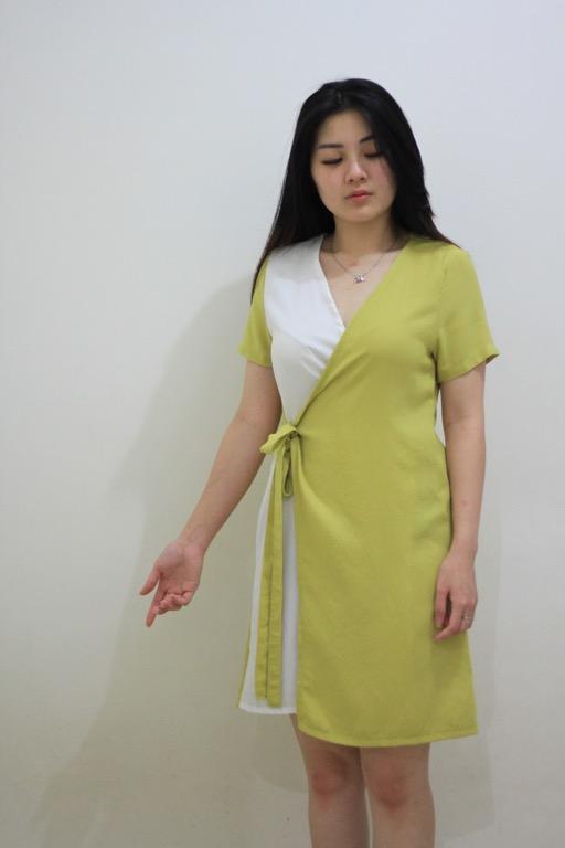 yellow & white dress