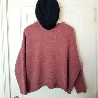 Oak and Fort pink knit sweater (xs/s)