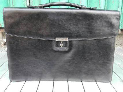 GOLD PFEIL Leather attache case  Leather briefcase bag