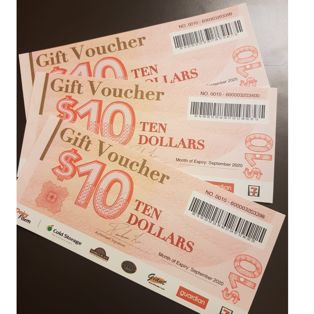 30 Dairy Farm Voucher/Giftcards (7Eleven, Market Place, Jason's