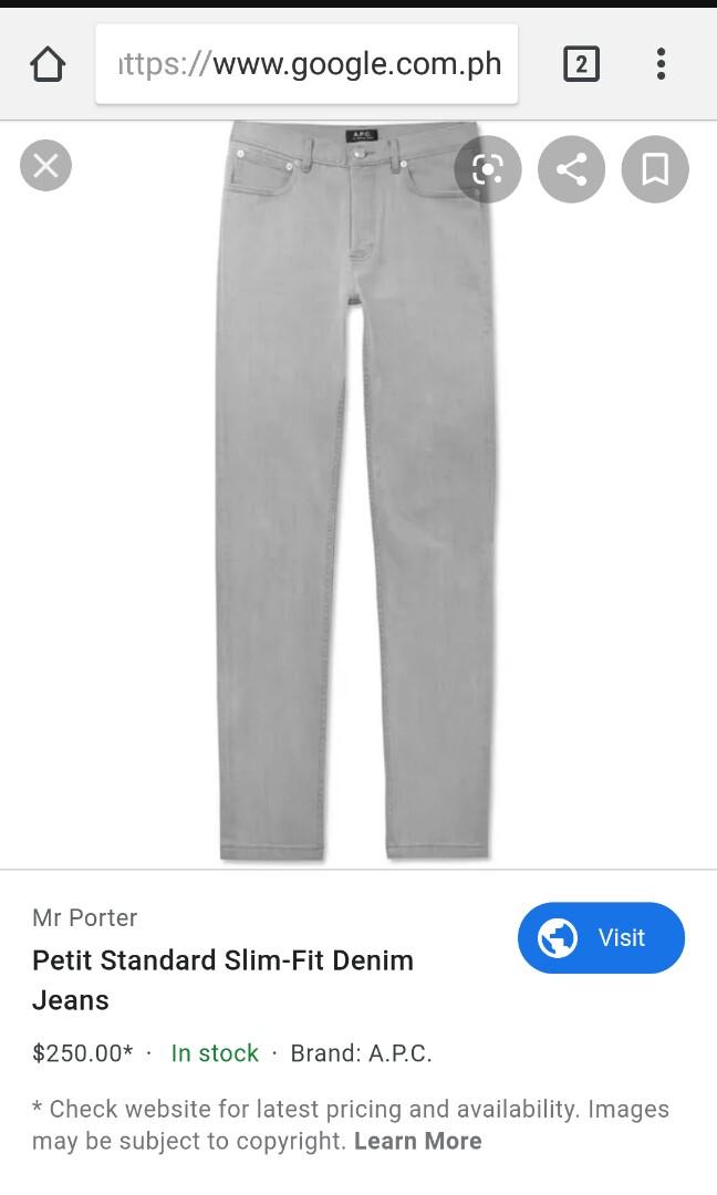 apc slim fit jeans