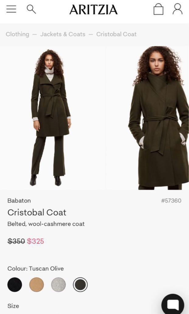 Aritzia shop cristobal coat