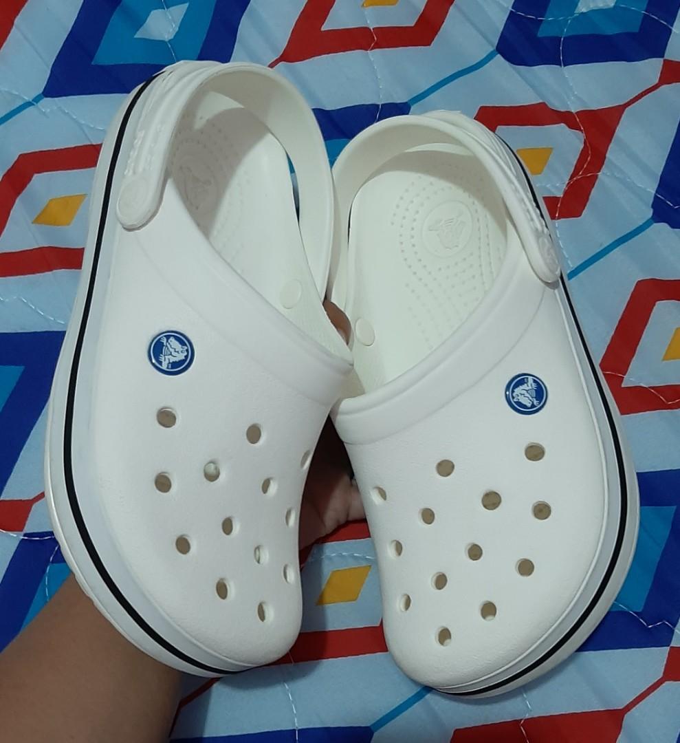 white women's crocs size 7