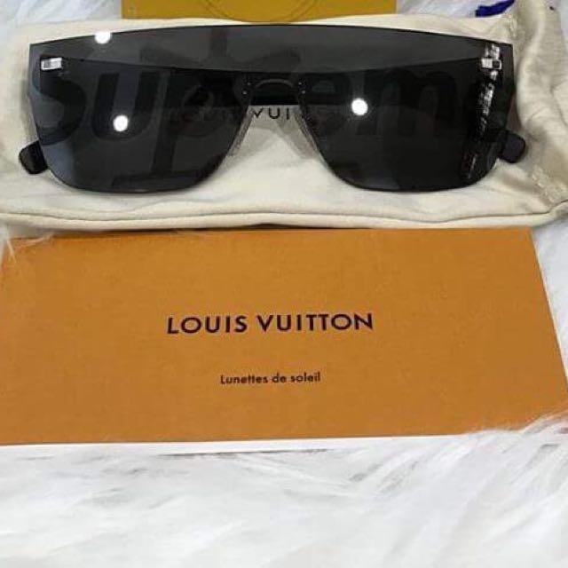 Louis Vuitton Supreme Red Monogram Logo City Mask SP Sunglasses
