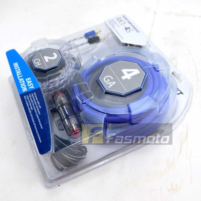 Blaupunkt Ak1 4s 2 Channel 4 Gauge Car Audio Amplifier Wiring Kit