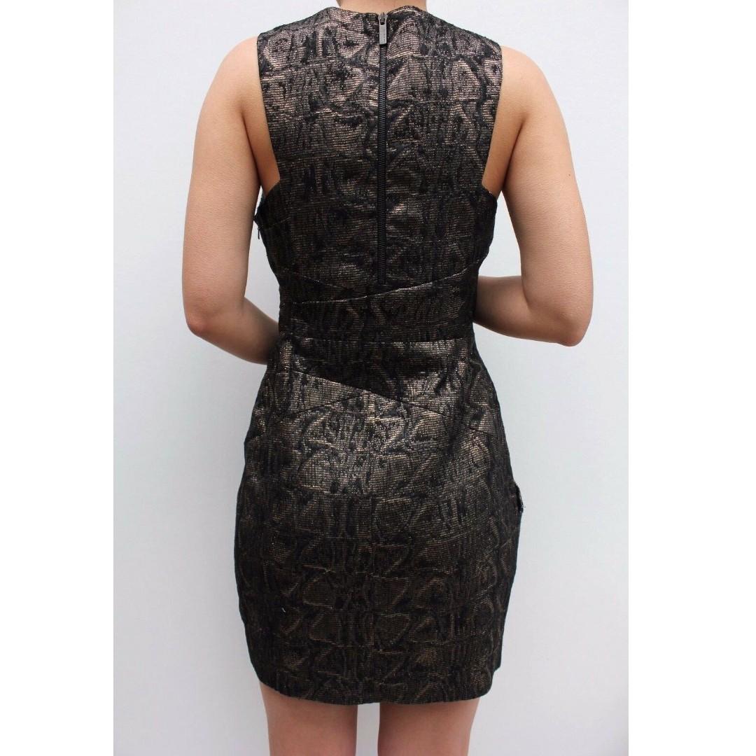 Negotiable* BN Karen Millen Metallic Bronze Jacquard Cocktail / Party / Prom  Dress UK4, Women's Fashion, Dresses & Sets, Evening dresses & gowns on  Carousell