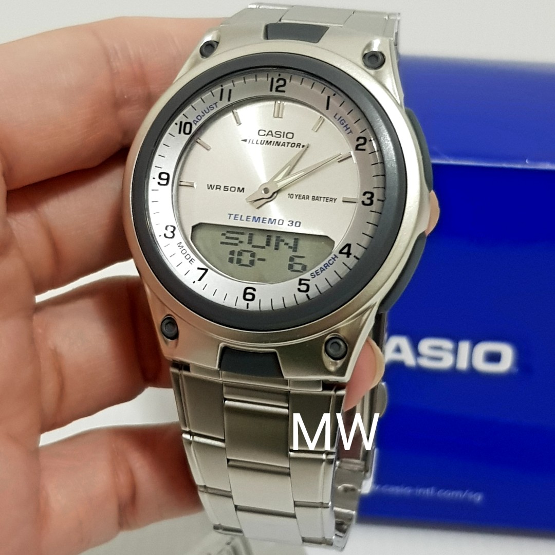 længst samvittighed mest Casio AW-80D-7AV Sports Analog Digital Databank World Time Men Watch,  Mobile Phones & Gadgets, Wearables & Smart Watches on Carousell