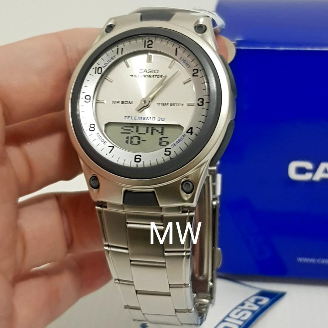 Casio AW 80D 7AV Sports Analog Digital Databank World Time Men