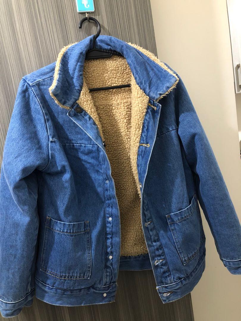 Forever 21 top reversible denim jacket