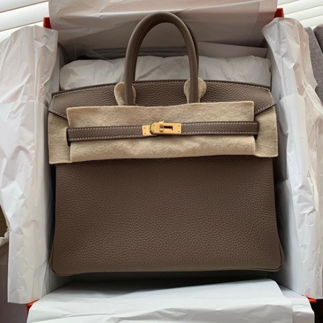 Hermes Birkin 25 Gris Asphalt Novillo Ghw, Women's Fashion, Bags & Wallets,  Cross-body Bags on Carousell