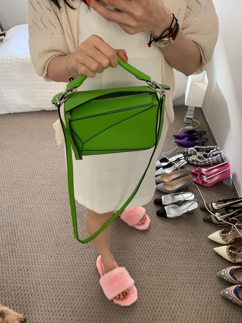 neon green mini bag