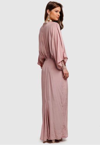 lubna drawstring wrap dress