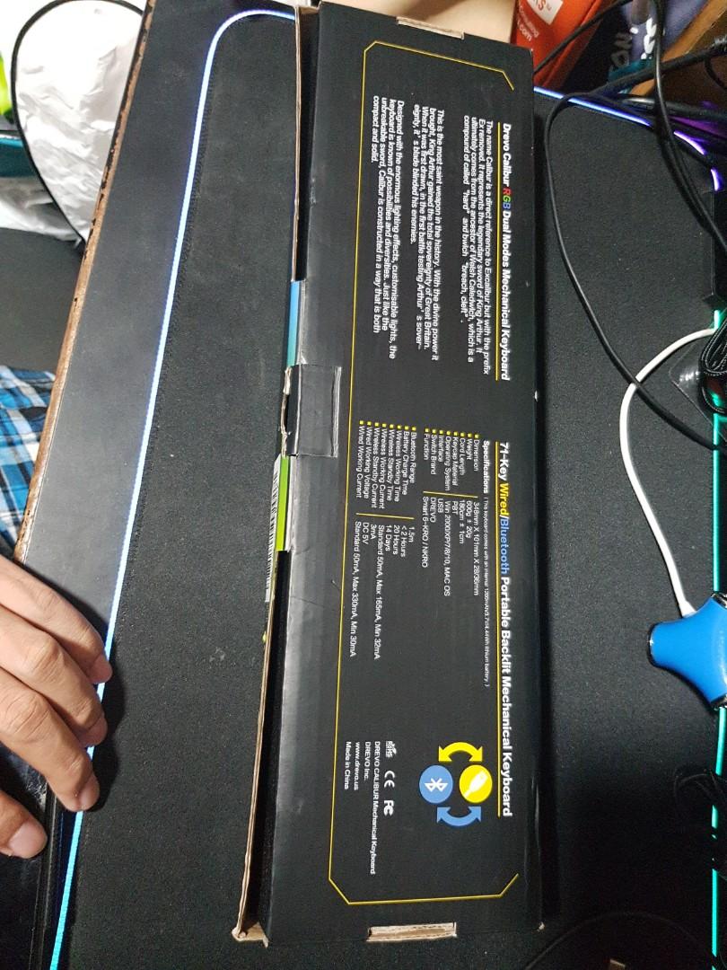 Otemu red Bluetooth RGB mechanical keyboard, Computers & Tech, Parts ...