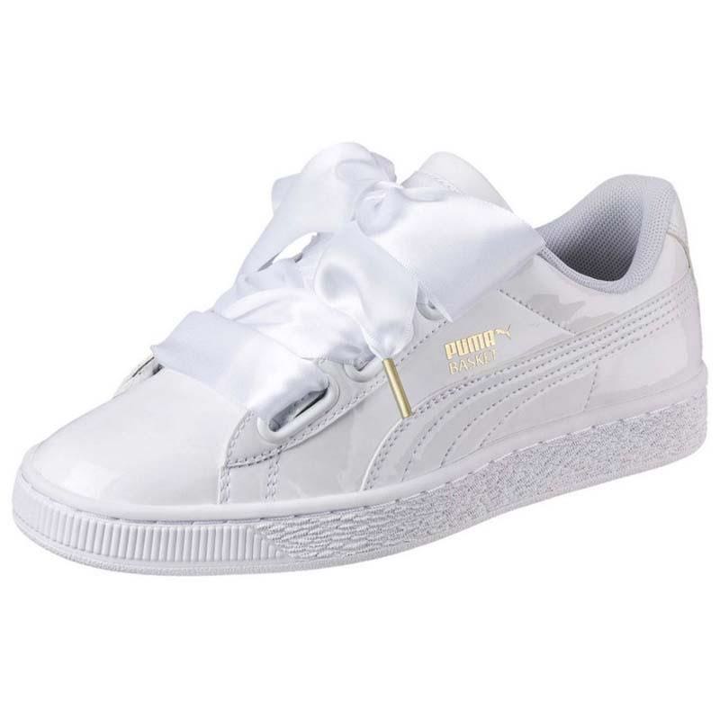 Puma basket top heart patent trainers