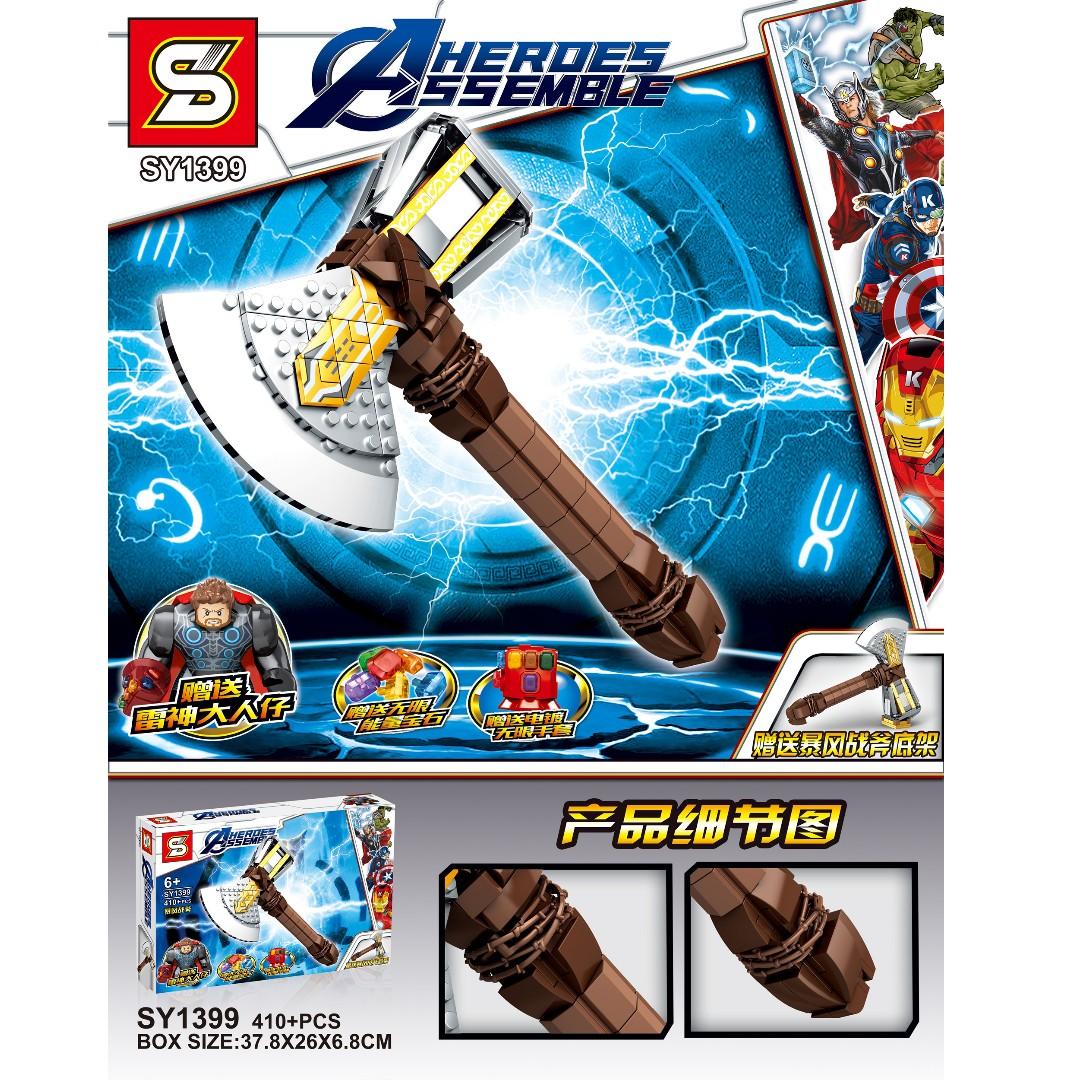 Sheng Yuan Sy1399 Lepin Lego Marvel Avengers Infinity War Endgame Thor Stormbreaker Axe Hammer Model Block Toy Toys Games Toys On Carousell