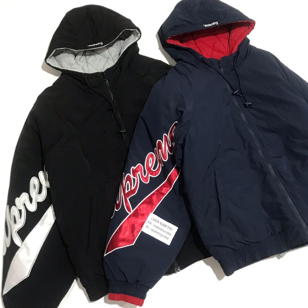 SUPREME 18SS SLEEVE SCRIPT SIDELINE JACKET, 男裝, 外套及戶外衣服