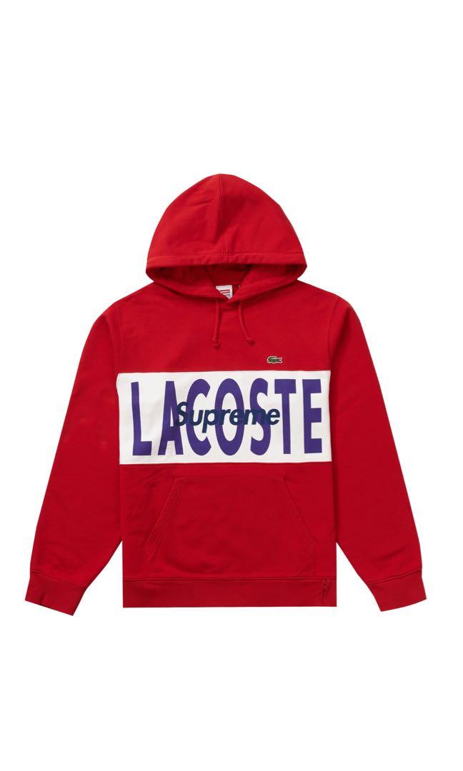 Lacoste red hoodie clearance