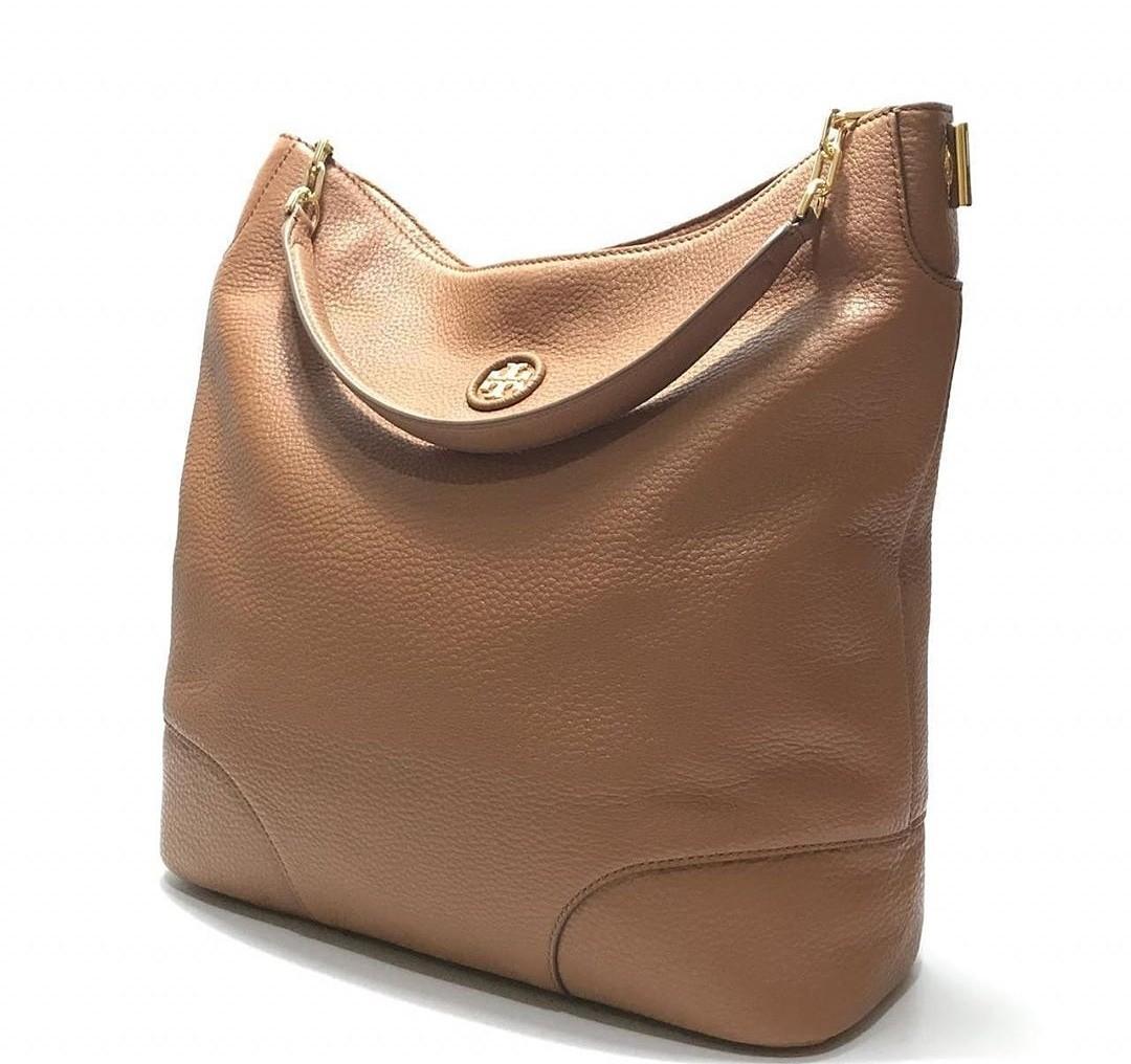 Tory burch whipstitch shop logo hobo