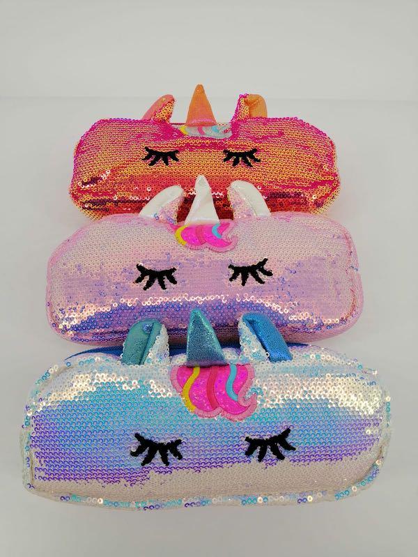 Unicorn Sequin Pencil Case Pencil Pouch Hobbies Toys