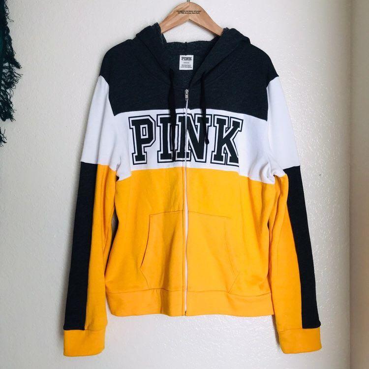 Victoria secret pink jacket yellow top