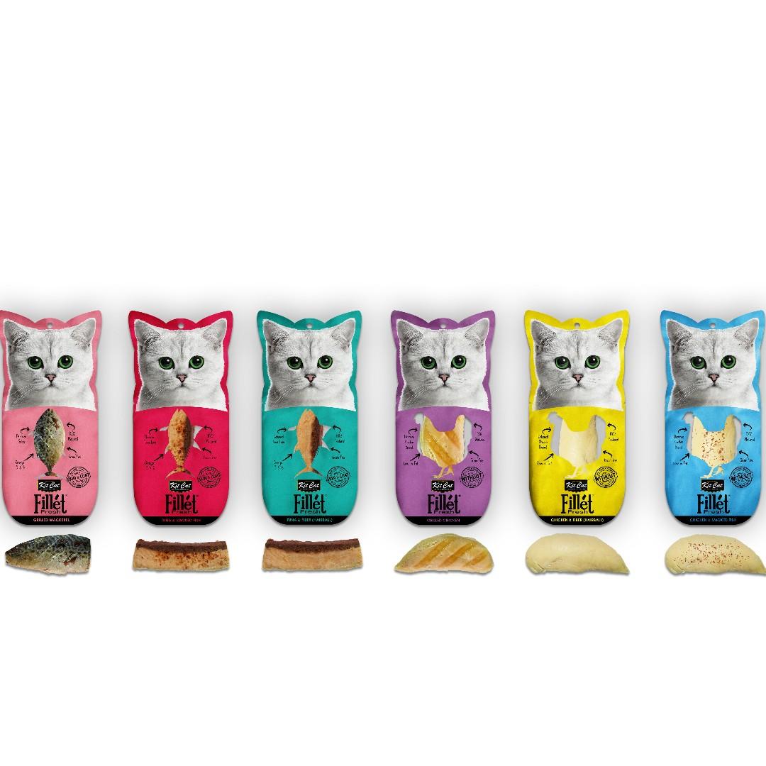 10 Deal Kit Cat Assorted Fillet Fresh Cat Treats 30g X 5 Pet