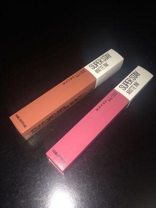 Maybelline Superstay Matte Ink shade seductress & lovers