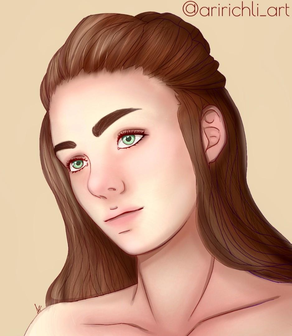 Anime Realistic Art Commissions Design Craft Art Prints On Carousell,Cute Cow Line Drawing