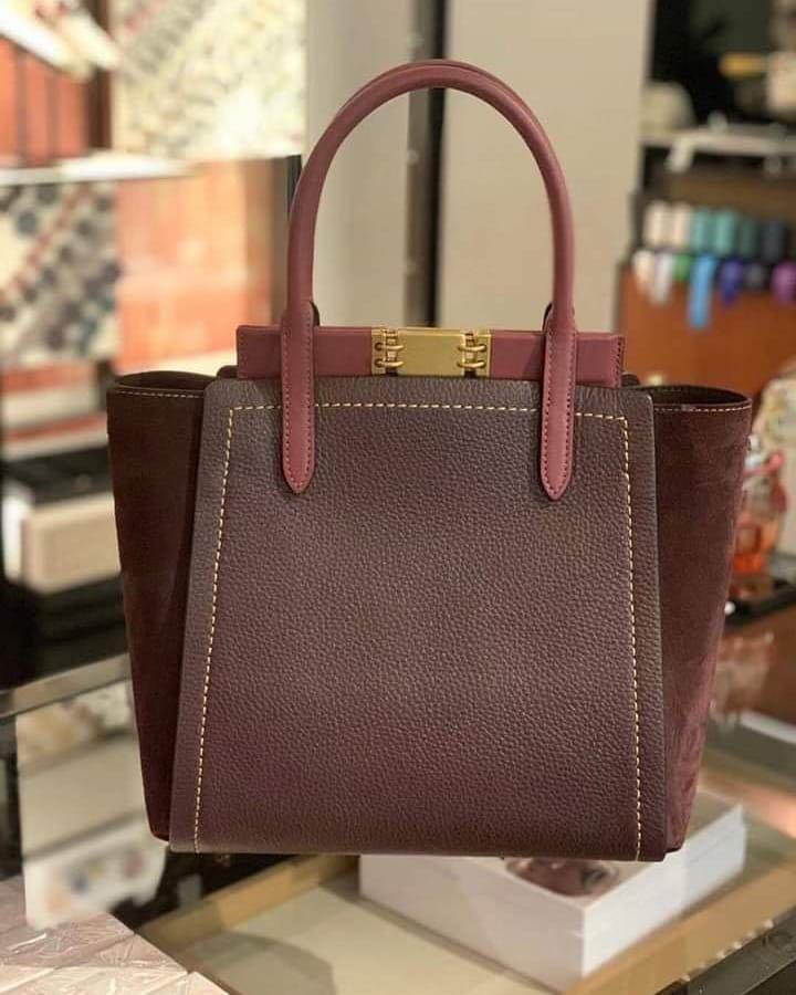 AUTHENTIC COACH TROUPE TOTE IN COLOURBLOCK
