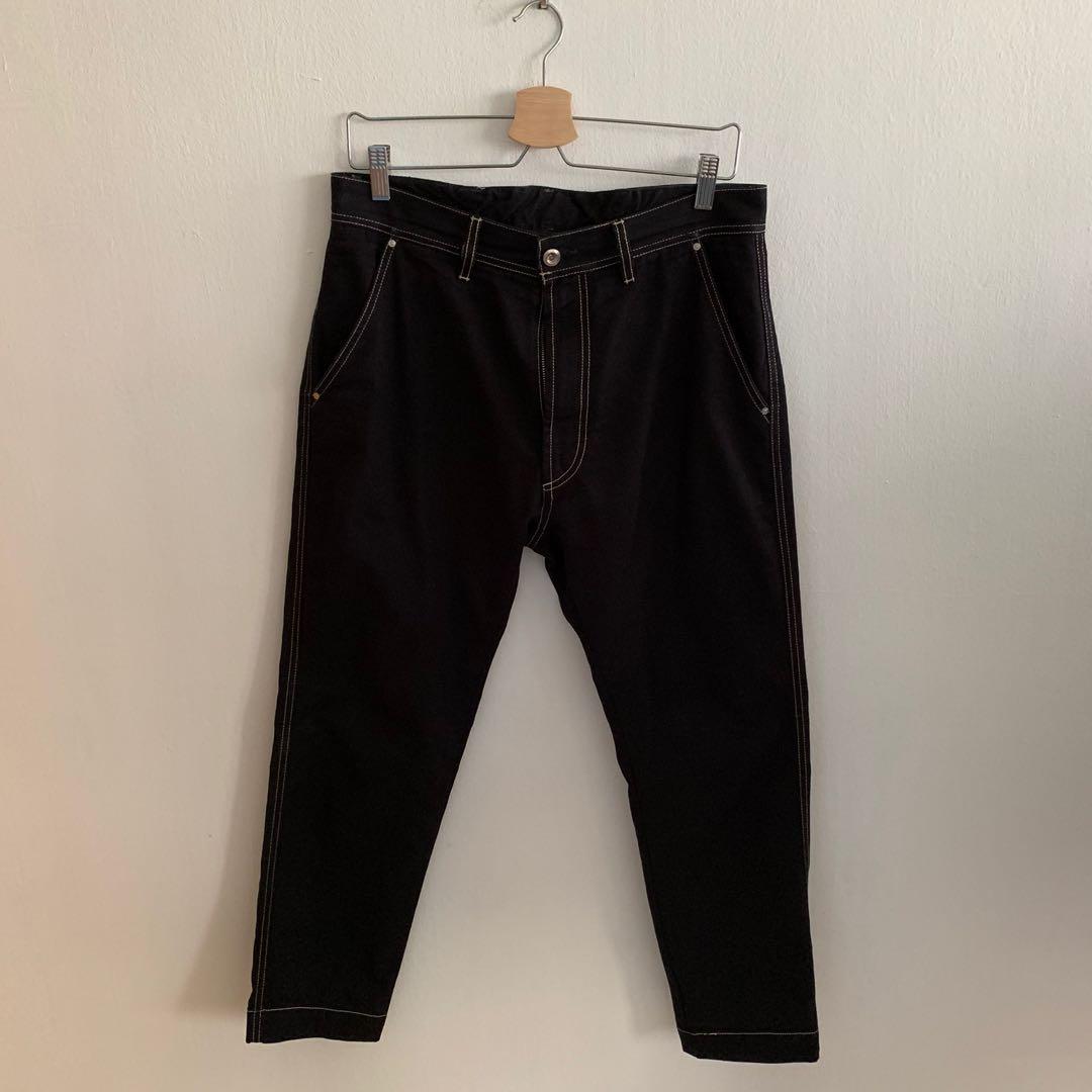 contrast stitch trousers mens