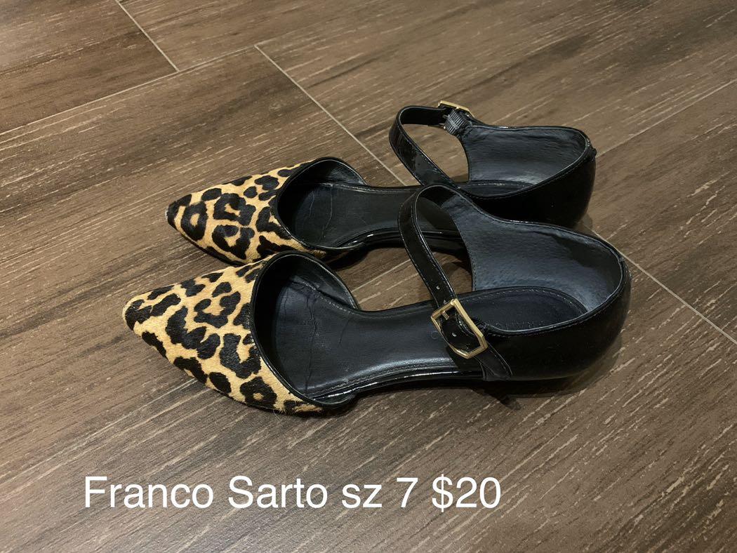 franco sarto leopard print shoes