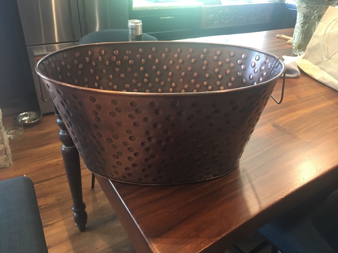 Hammered Copper Ice Bucket, Everything Else on Carousell