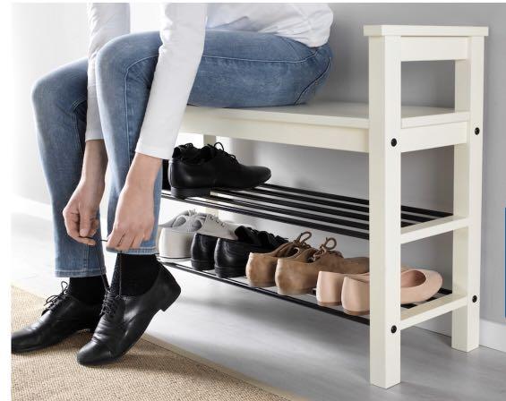 Ikea white deals shoe bench