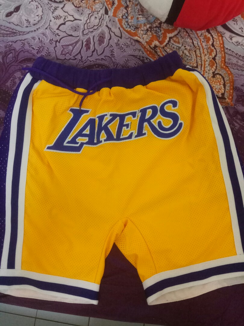 lebron just don lakers shorts
