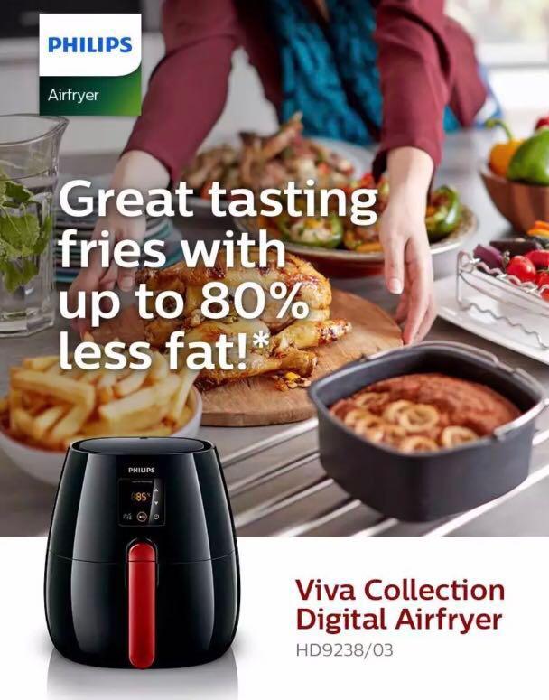 SET New Philips Rapid Air Fryer + Philips HD9910 Fry Grill Pan , TV