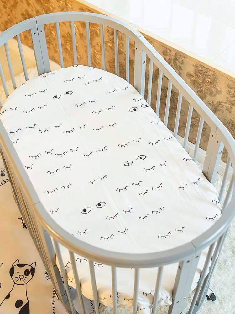 oval cot fitted sheet