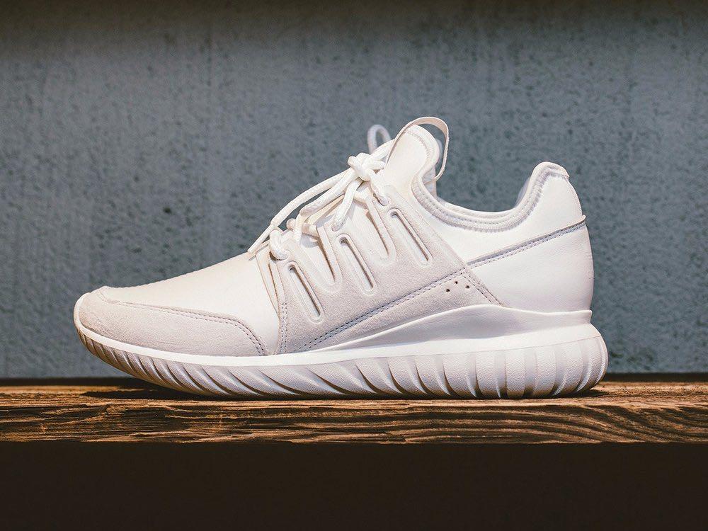 Adidas tubular radial triple white top