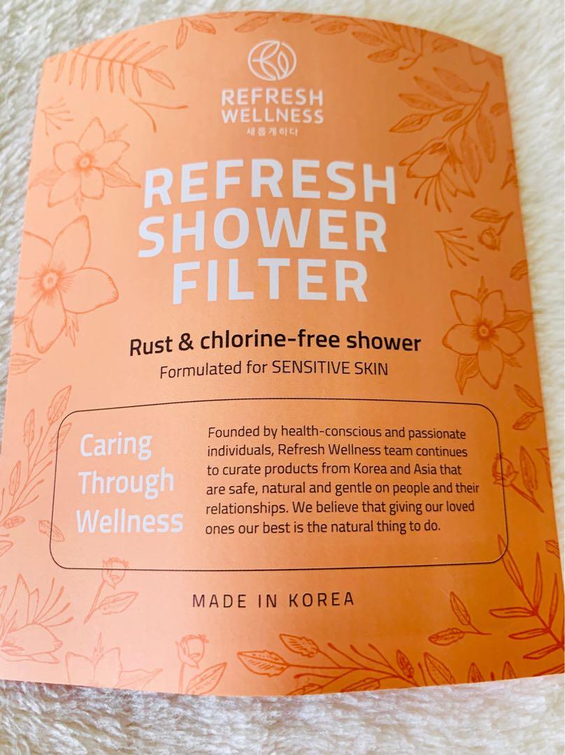 Refresh Wellness Korean Shower Filter, Beauty & Personal Care, Bath