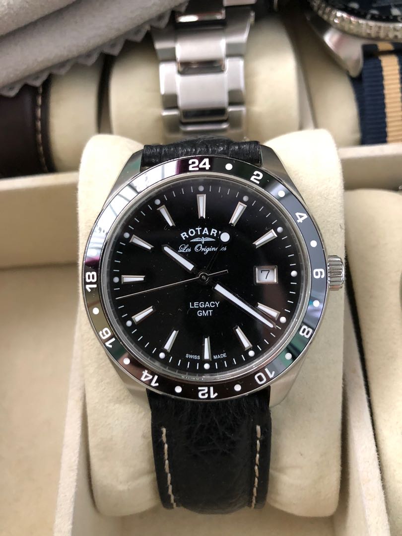 Rotary Stainless Steel Gmt two days promotion Mobile Phones Gadgets Wearables Smart Watches on Carousell