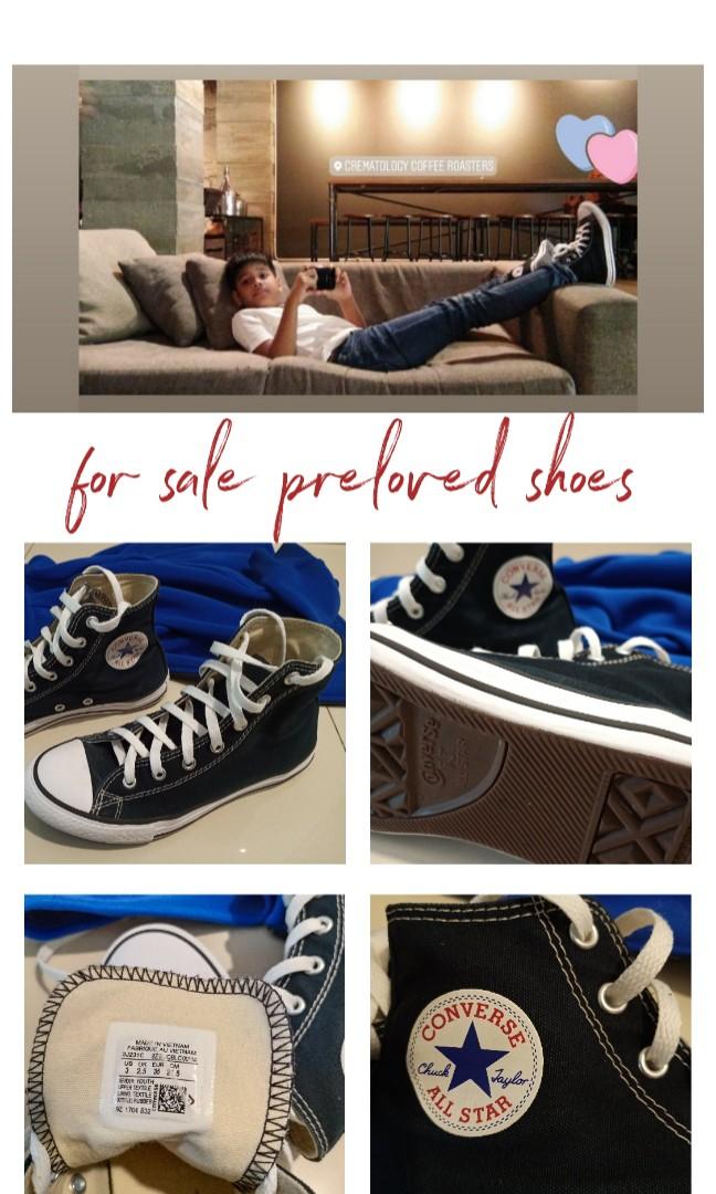 size sepatu converse