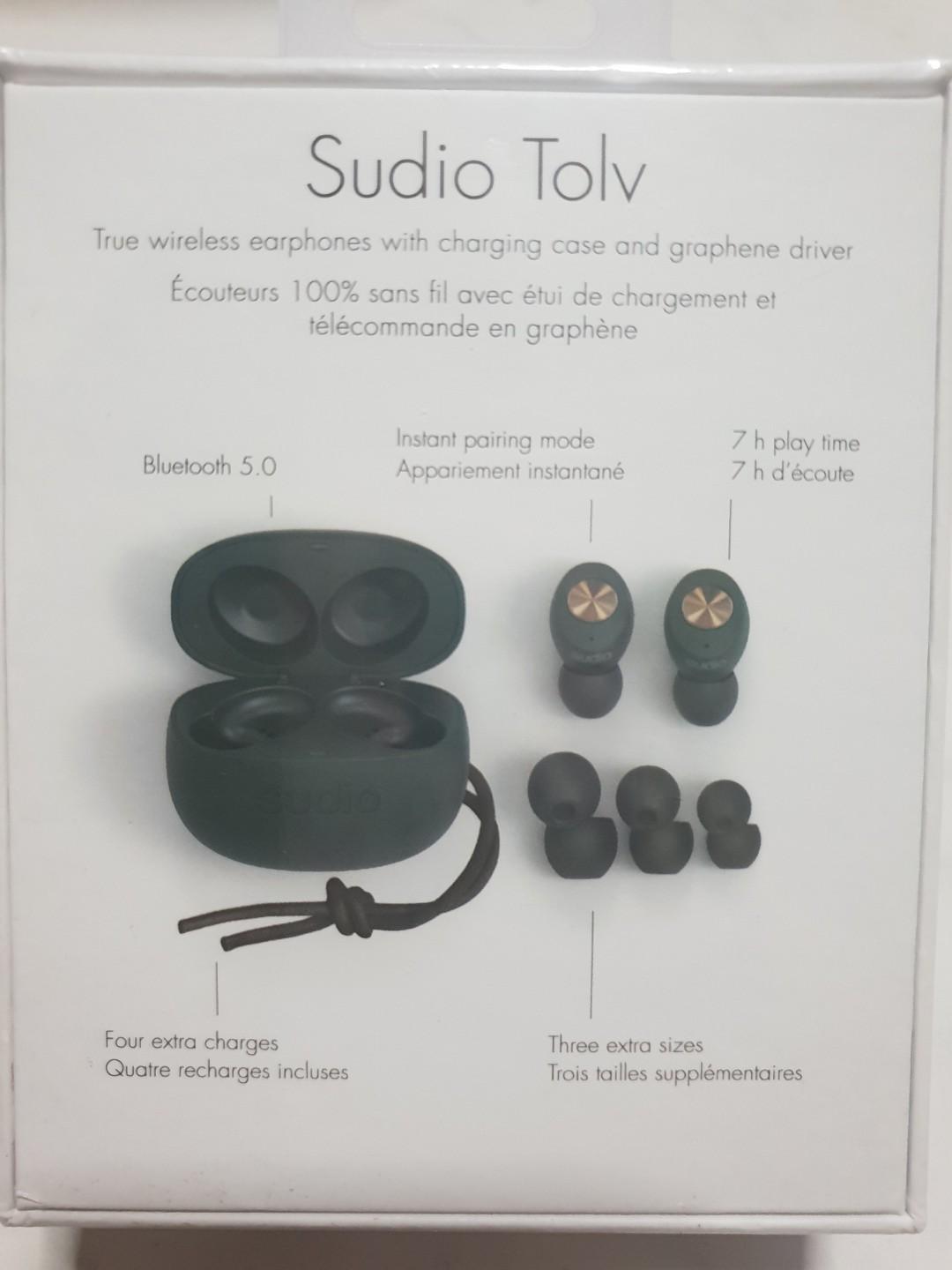 Sudio Tolv Wireless Earpiece Army Green, Audio, Earphones on Carousell