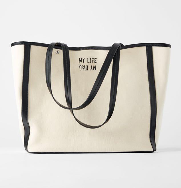 Tote Bag - ZARA, Women's Fashion, Bags 