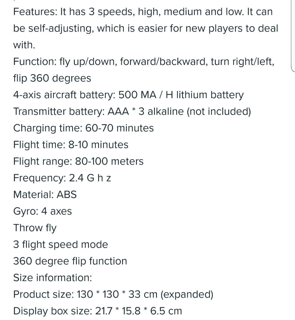 TXD G1 FOLDING DRONE 4 AXIS AIRCRAFT Everything Else on Carousell