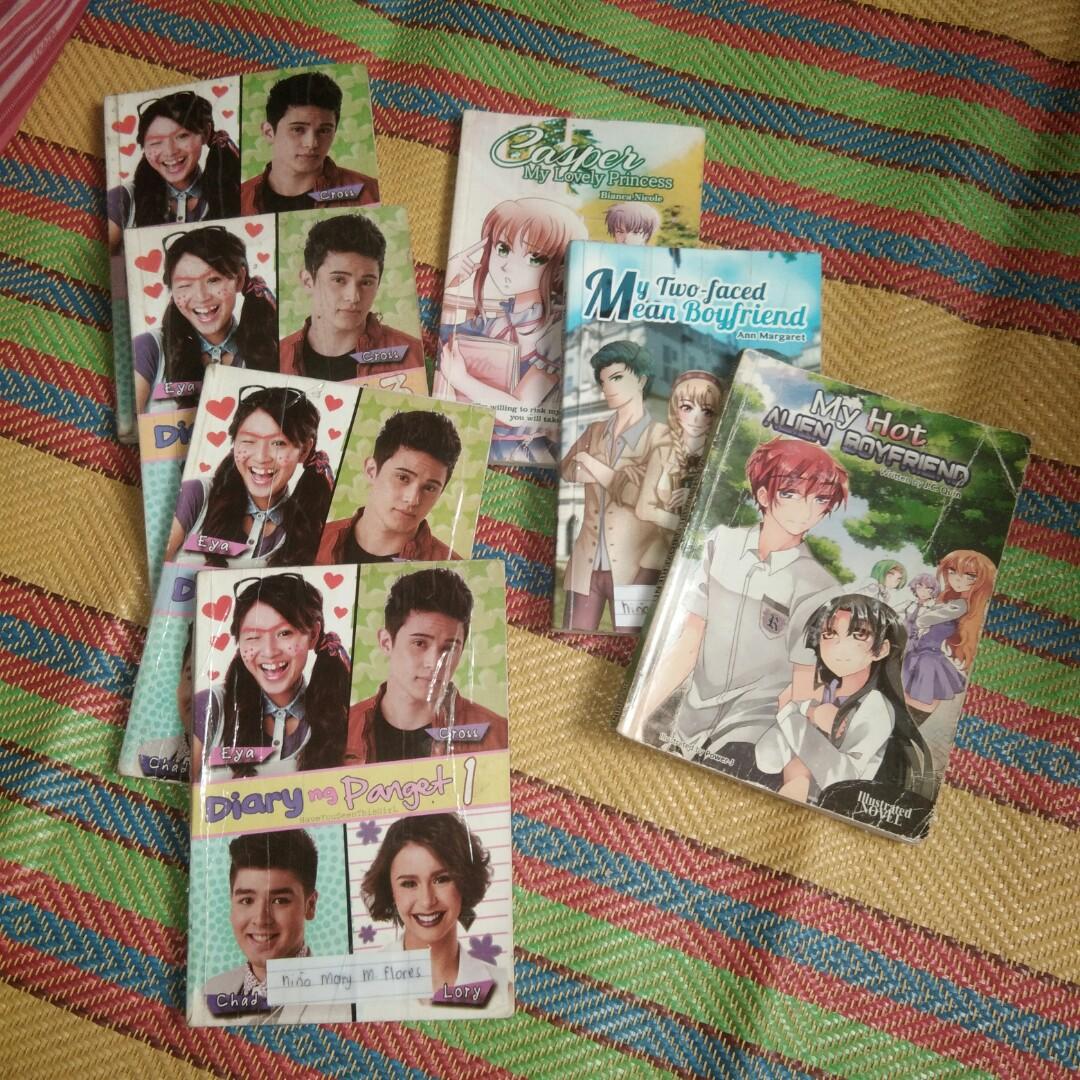 Wattpad books bundle (Category: Storybooks) located in Marikina City. Submitted by SSItems (Listing ID 255790885, Image 3). Description: TAKE ALL FOR JUST 200 DIARY NG PANGET VOL. 1-4 (Completed) MY HOT ALIEN BOYFRIEND MY TWO-FACED MEAN BOYFRIEND CASPER, MY LOVELY PRINCESS Open for swap/trade. I do trades but swapping price may slightly vary from selling price. Swapping price: 140.