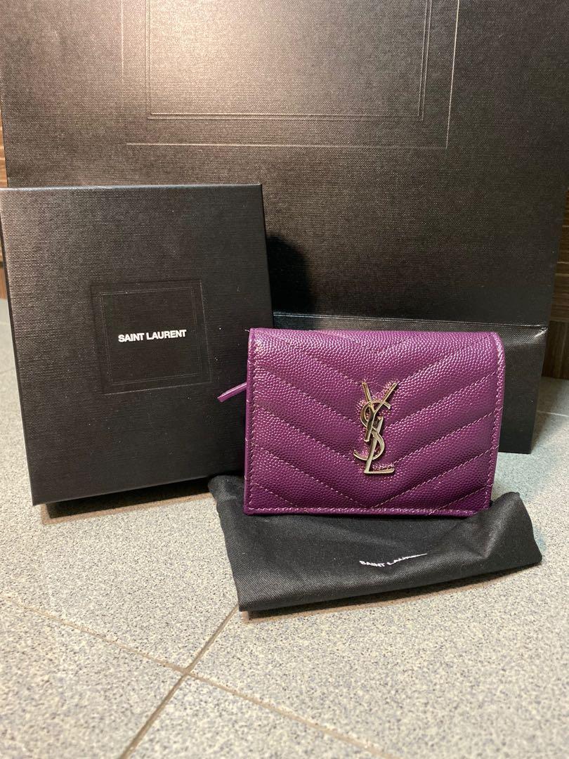 ysl purple wallet