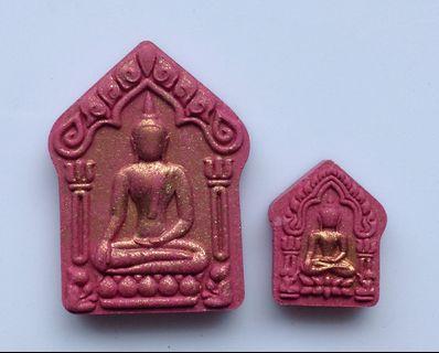 Phra Khun Paen Gaew Manichoke (Pink) Silver takrut BE 2558