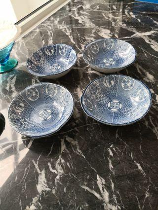 Vintage Japanese bowls (4 sets)